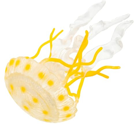 SOPOTUTU Künstliche Quallen Fischtank Deko Schwimmendes Silikonmodell Kinderfreundlich Fördert Beobachtungsfähigkeit Und Wissen Über Meeresbewohner Realistische Aquarium-Meerestier Figur