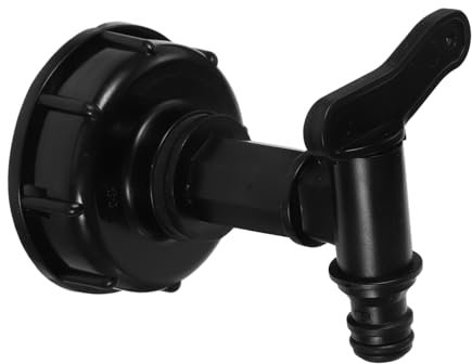 YOSADIER Vanne de à Débit Élevé pour Conteneur Eau de Pluie Accessoire de Jardin avec Buse et Compatibilité Double pour Tonneaux et Barils