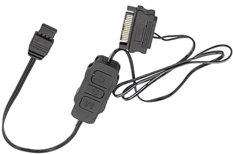 Ddujbtp Cable de extensión SATA a RGB de 3 pines/4 pines para placas base de computadora, para mejorar la eficiencia de refrigeración, efectos de iluminación LED
