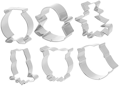 Zerodeko 6 pièces Moule à Biscuits Acier Inoxydable Halloween Emporte DIY pour Biscuits et Pâtisseries Design Chat Hibou et Outils de Cuisson