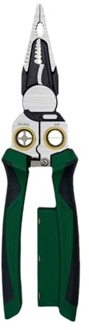 8 in 1 Electricians Pliers, Wire Strippers Electrical with Voltage Tester, Cable Strippers for Cutting and Pulling, Wire Twister Tool, Crimper, Splitting, Electric Pliers