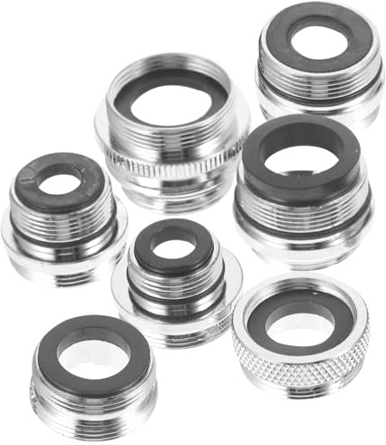 VICASKY Lot De 7 Adaptateurs Robinet-Tuyau D'arrosage pour Évier, Raccords Filetés Universels, Accessoires Compatibles La Cuisine Et Jardin, Connecteurs Flexibles Multifunctionnels pour Tuyaux d'eau