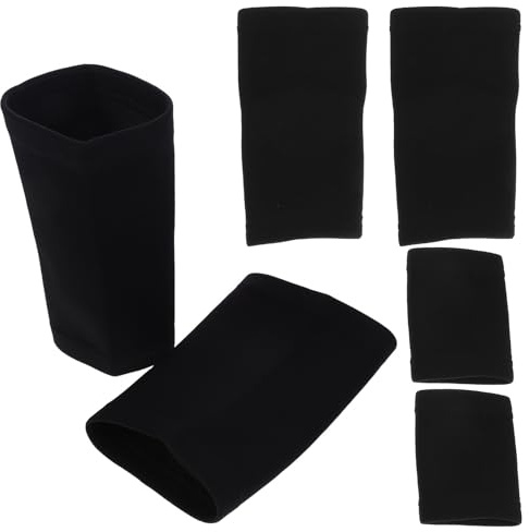 YARNOW 6 Pièces Set de Protection Sportive Garçon Fille Genouillères Coudières et Protège-poignets Noir Confortable et Respirant pour Volley Basket Football et Danse