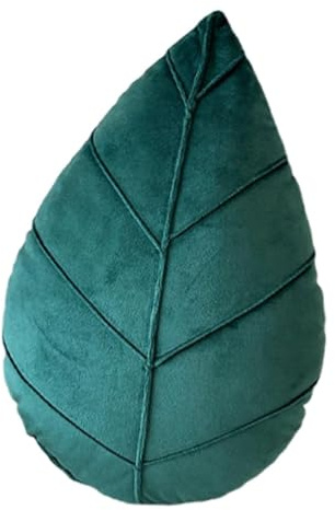 FytStycale Blattkissen, Flauschiges Sitzkissen in Blattform, 50 x 30cm, dekoratives Plüsch-Bodenkissen für Sofa & Bett, kuscheliges Kissen für Schlafzimmer, Wohnzimmer, Kinderzimmer, Couch, Grasgrün