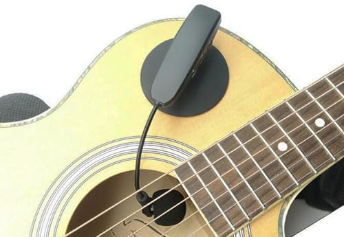Plyisty Micrófono de Guitarra Inalámbrico de 2,4G, con Soporte de Ventosa, Sonido Claro hasta 30 M, Micrófono de Instrumento para Escenario y Actuaciones Al Aire Libre