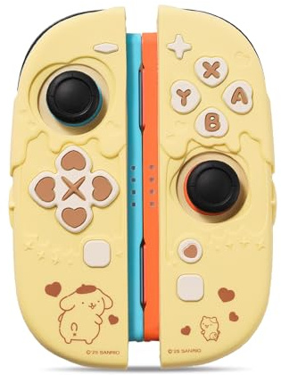 Kuitmor Protective Shell Compatible with Joy con of Switch 2 (2025 Model) Controller, Soft Silicone Cover Case, Anti-Scratch Protective Case for Switch 2025 (Yellow（For Switch 2）)