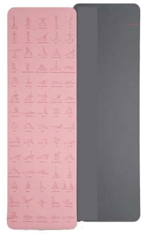 Esterilla Yoga Estera de yoga 183cm * 57cm Fitness deportivo antideslizante ecológico for ejercicio y gimnasia Pilates(Pink)
