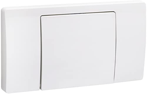 Cornat Betätigungsplatte VWC15/VWC19/WEK - weiß - Kunststoff - mit Start/Stopptaste - inklusive Betätigungsbolzen / Drückerplatte WC / Toilettenspülung Drücker / Betätigungsplatte WC / APV100