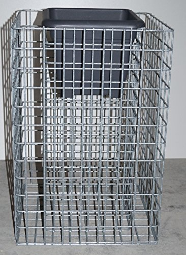 Gabiona | Jardinera de gaviones HBT: 62 x 42 x 42 cm | ancho de malla 5 x 5 cm | cesta de piedra rectangular con macetero | alambre galvanizado