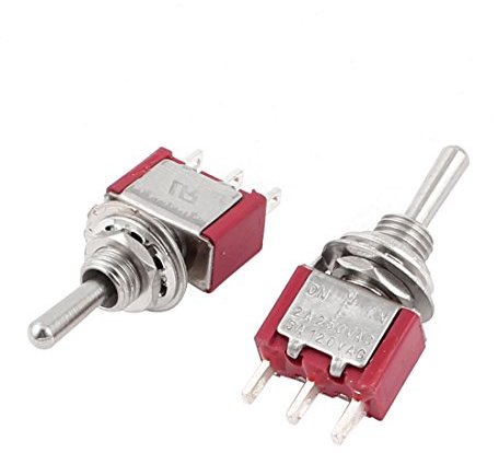 sourcing map 2 PC SPDT Encendido/Apagado/Encendido Tema 6 mm interruptor de palanca de 2 vías 3 posiciones retorno