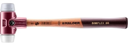 SIMPLEX-Schonhammer, TPE-mid/Superplastik; mit Tempergussgehäuse und hochwertigem Holzstiel | D=30 mm | 3037.030