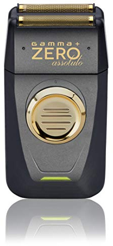 GAMMAPIU' Elektrorasierer Absolute Zero, Mann, Wiederaufladbar, Edelstahlklingen, Kabellos, Präzisionstrimmer, Ergonomisch, Leichtgewicht, 2 zusätzliche Ersatzklingen, Italienischer Stecker