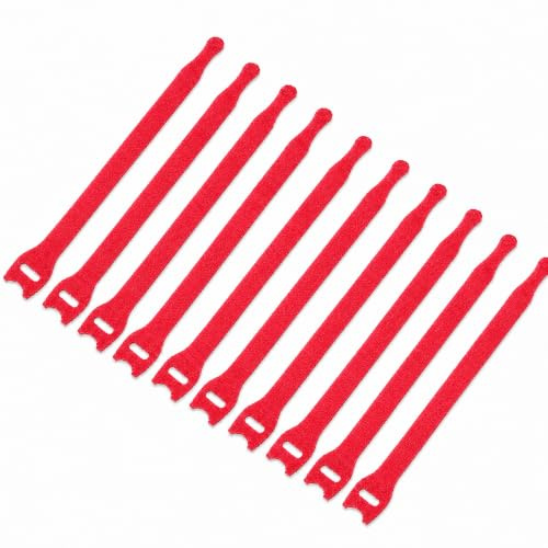 VELCRO® brand ONE-WRAP® CABLE TIES 10PCS (20x200mm, Red)