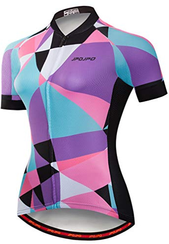 WeimoMonkey Dam sommar cykling jersey väg cykel skjorta MTB cykel jersey topp, Kub multi, M
