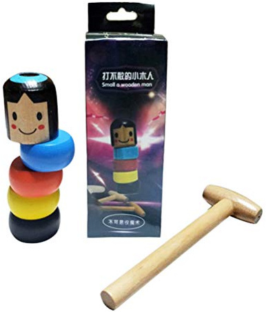 Gmuret Hölzernes Mann Spielzeug, Magische Lustige Marionette Wooden Man Magic Toy für Kinder Automatic Assemble Toy