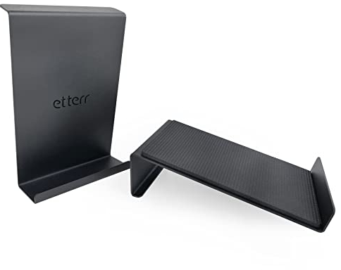 etterr | Pacco da 2 Supporto Casse Audio | 100% Acciaio | Prodotto in Europa | Stand per Diffusori | Supporto per Casse Acustiche | Stand Casse | Supporti Casse Acustiche | Supporto Casse Scrivania