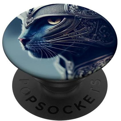 Wild Knight Cat Illustration Anime Graphic Designs Outfit PopSockets Klebender PopGrip