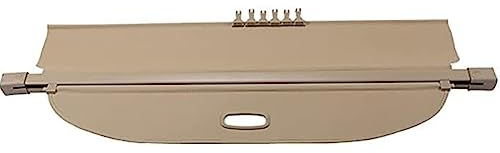 LTSRLL Einziehbarer Auto Kofferraumabdeckung für T-iguan L 2016-2019, Laderaumabdeckung Rollo Schutz Cover Kofferraum Hutablage Privatsphäre ZubehöR,A/beige