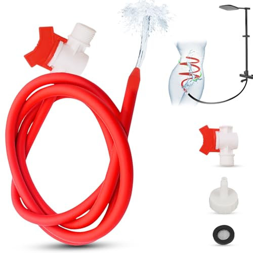 200cm Flexible de Douche Intime Périnée Plug Anal Rot,Poire de Lavement intime Anus Douche(avec Valve- Empêche le Reflux),Lavement Colon et Intestins Godes Gode Anal Plugs Anals Sex Toys Anals
