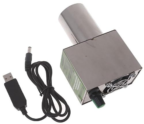 Soplador de aire USB para barbacoa al aire libre, parrilla eléctrica de velocidad ajustable, estufa de leña, soplador turbo para camping, tubo de recolección de aire, ventilador de barbacoa de cocina