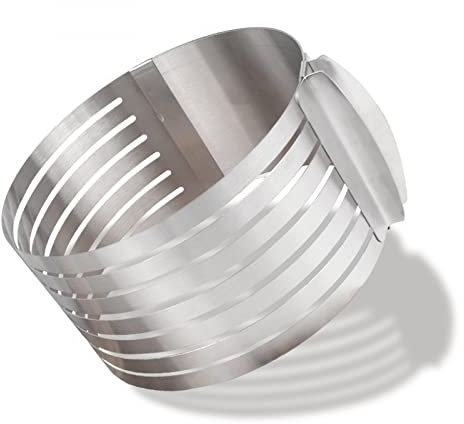 ARKEMMousse-Kuchenring, teleskopisch verstellbare Schichtkuchenscheibe, Kuchenmodell-Backwerkzeug, runde Mousse-Kuchenform, Kuchen-Schichtform, leicht zu reinigen-9-12 inches