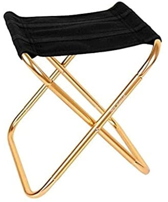 MOBAAK Campingstuhl Klappstuhl Klappbarer Angeln Campingstuhl Strand Aluminium Leichter Picknickstuhl Faltbarer Tragbarer Outdoor-Stuhl Strandstuhl Camping Stuhl (Color : Gold)