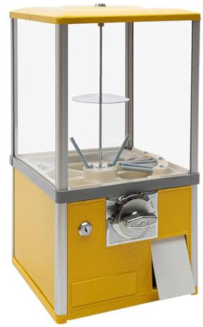 GAYAYAS Distributore Automatico di Caramelle, Distributore di Caramelle a Capsule Sferiche, Distributore Commerciale di Molti Stili alla Rinfusa, per Negozi di Giochi e Negozi al Dettaglio,Yellow