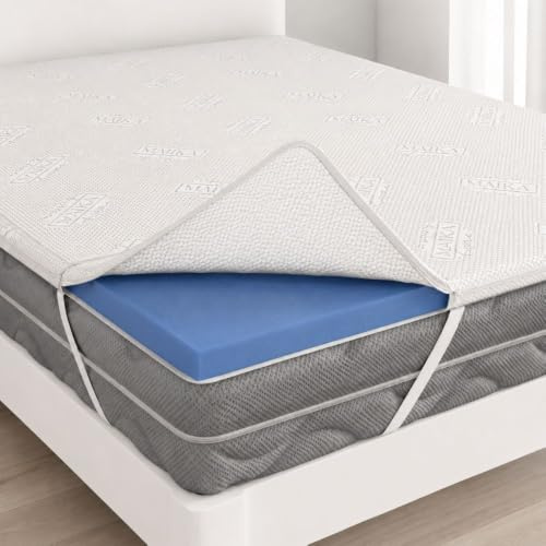 L'ANTICO ARCOLAIO - Topper Matrimoniale 170x190 Prodotto in Italia, Altezza 5cm in Memory Foam Classico Comodità Garantita, per Materasso 170x190, Rivestimento Facilmente Sfoderabile e Lavabile