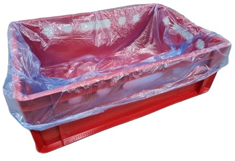 500 Stück Fleischkistenbeutel, Fleischkistensack, E2 Kistenbeutel, Fleischkiste, Einlegesäcke, Auskleidungssack HDPE