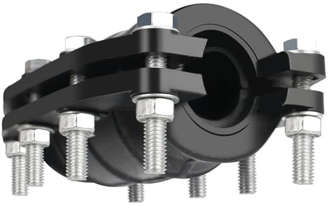Dfnidy 3/4 Inch Water Pipe Clamp Repair Kit, Black, Pipe Clamp, For 20MM Plastic & Metal Pipes, Emergency Pipe Repair