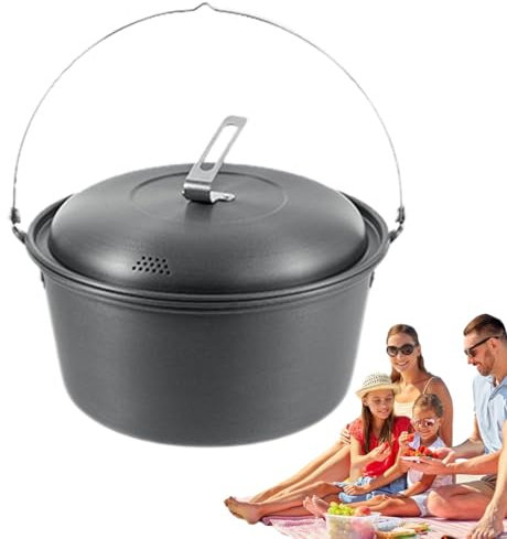 Camping Steamer Cooker, Outdoor Steamer | 5L Large Capacity Steam Pot for Cooking | Non-stick Pot Outdoor Dining Room Home Kitchen Pi Cookware