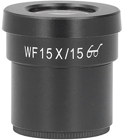 Agatige WF15X/15 Weitfeld-Mikroskop-Okular, 30 mm Labor-Stereo-Linse mit hohem Augenpunkt, 15-fache Mikroskop-Okulare, Aluminiumlegierung + Glas, Schwarz