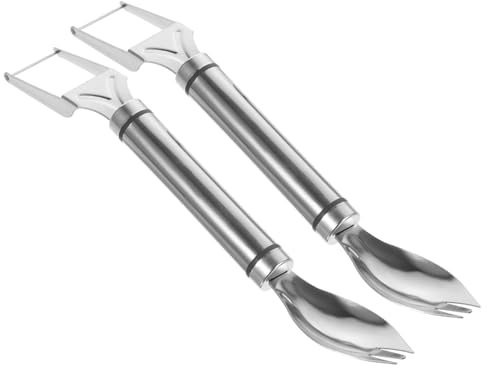 ABOOFAN 2pezzi Affettatrice Per Anguria in Acciaio Inox Strumento Per Affettare Frutta Tagliaanguria Forchetta Utensile Per Tagliare Meloni Fette Di Frutta Rapide Sforzo