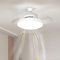 JUCHRZEY Ventiladores de Techo con Luz y Control Remoto, Aspas Retráctiles de Techo LED con 3 Temperaturas de Color, Ventilador de Techo Tipo Chandelier Regulable