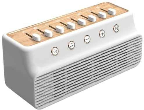 KHZKHC Macchina Suoni del Sonno, Altoparlante Portatile Fai Rumore Bianco, Aiuto per Il Sonno, con 8 Suoni della Natura Dormire, Riduzione Intelligente del Rumore, per Un Umore Rilassante