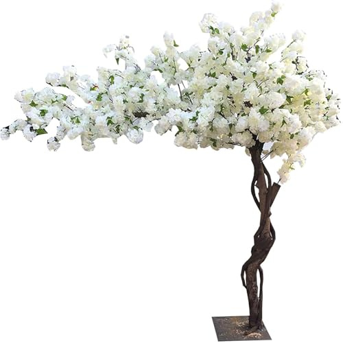 Finto Albero Di Ciliegio Finto Bianco,Albero Ciliegio Artificiale,Pianta Finta Realistica,Alberi Artificiali per Decorazione Casa E Ufficio per Interni Ed Esterni,Extended-2.5x2.5m/8.2x8.2ft