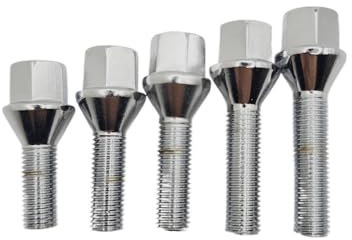 Bulloni Antifurto per Ruote,Bulloni Ruota 4 pezzi bulloni for cerchi in lega dadi perni M12 x 1,5, 17 mm esagonali, sede conica adatta for Dacia Fiat Lotus Maserati Renault Mini Suzuki(35mm thread x4P