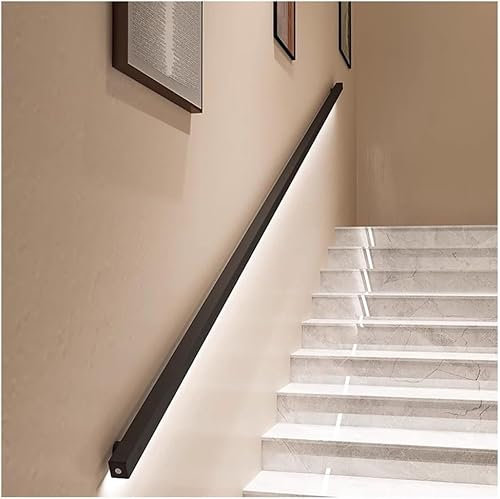 ININOSNP Floating Stair Handrail Indoor Handrail Staircase Light, Villa Aisle Wall Handrail Bar Human Sensor Lighting Handrail(1.5m)