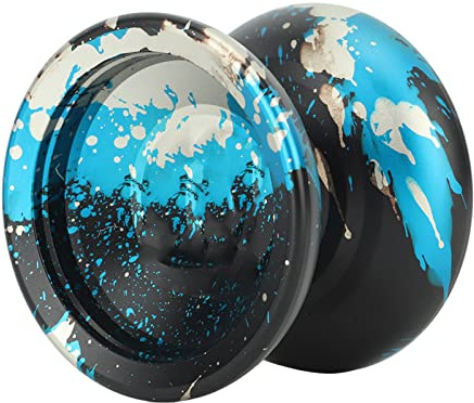 Fabater Nickt Reagierender Metal Yoyo Professional, Reakionsfreudige Yoyo für Kinderanfängger, Legierung-Yoyo-Ball für Erwachen, Mitschuh und 3 Eratz-Yoyo-Schnüren (Stil 2)