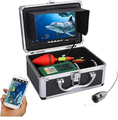 YVAAASIYC Cámara de Pesca submarina inalámbrica WiFi HD 7 y 15 m for Aplicaciones Que admite grabación Video Toma fotografías, con cámara 1000 TVL(F005ME-15M-WIFI)