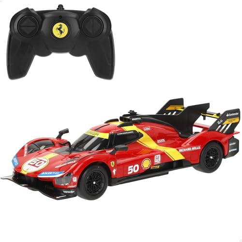 ColorBaby RASTAR Coche Teledirigido, Ferrari 499P 50 Le Mans, Hypercar, Escala 1:24, Réplica Oficial, Mando radiocontrol, Monoplaza competición, Coches colección, para niños Desde 6 años (41375)