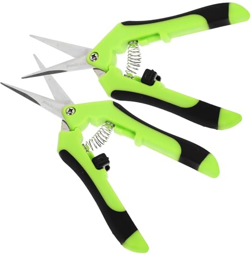 OFFSCH 2 Pièces Sécateurs de Jardin Professionnels Acier Inoxydable avec Manche Plastique Ciseaux pour Branches Haies et Petits Arbres de Outils de Jardinage Portables