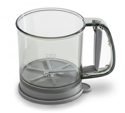 Tamizador de Harina para Una Mano, Tamiz para Harina Manual, Espolvoreador de Harina–Doble Tamiz de Acero Inoxidable para Almendra en Polvo, Azúcar Glas, Cacao en Polvo, Canela en Polvo (doble)