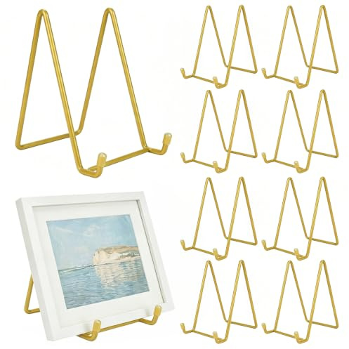 10 Pack Plate Stands for Display 6 Inch Plate Holder Metal Display Stand