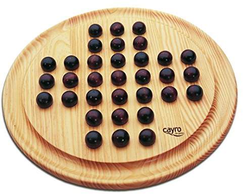 Cayro – Solitaire – ab 6 Jahren – mit Brett und Holzchips – lustiges Brettspiel – ideal für Kinder und Erwachsene – Logik und Strategie – 1 Spieler