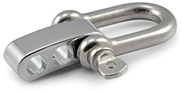 Ganzoo Mini Schäkel Set aus Edelstahl, Silber, 3 Stück, Größe S, 4mm Bügelstärke, Öffnung 17 x 8mm, Drehverschluss mit Schraubverschluss und gutem Grip als Verbinder für Paracord Armband und Schnur