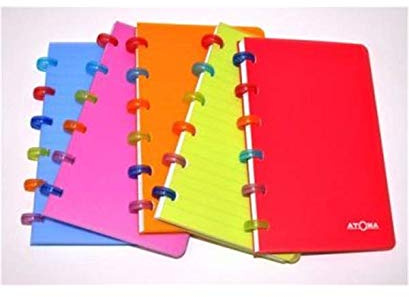Atoma 1 Notizbuch, Polypropylen, liniert, Tutti Frutti, 120 Seiten, Format A6: 10 x 16 cm.