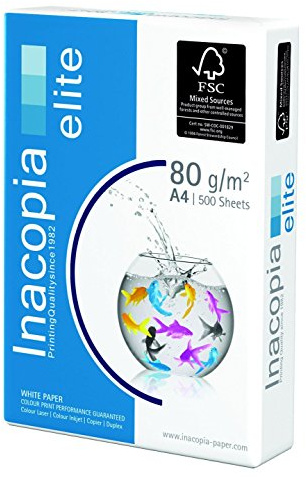 Inacopia Elite - Premium Kopierpapier, DIN A4, holzfrei, 80g/m², 2500 Blatt, weiß