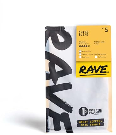 Rave Coffee - Fudge Blend Nº 5, Espresso Grind Freshly Roasted and Ground 250g