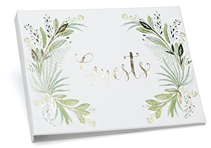 Hortense B. Hewitt Spiral Bound Compact Wedding/Event Guest Book, 7.5 x 5.75-Inch, Greenery